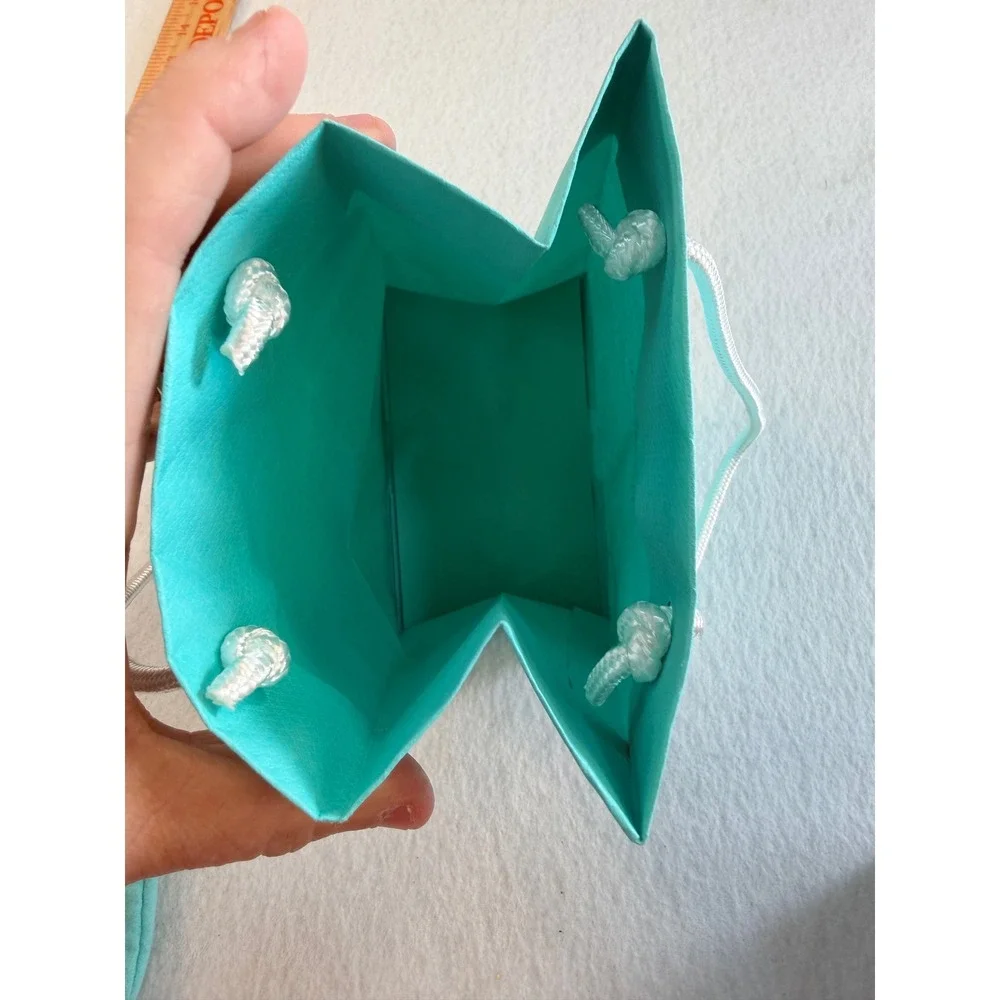Tiffany & Co Blue Paper Gift Bag and Drawstring Jewelry Pouch Set